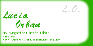 lucia orban business card