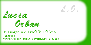 lucia orban business card